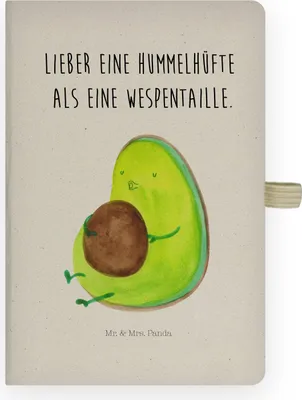 Produktbild von Mr. & Mrs. Panda notizbuch Avocado Pfeifen - Transparent - Geschenk, Skizzenheft, Schwanger, Abnehmen, Tagebuch, Kladde, Journal, Adressbuch, Diät
