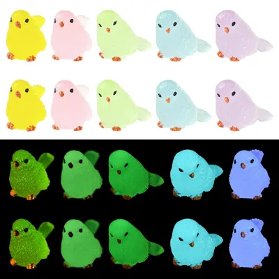 Image de Solidchoice - Ensemble de 20 miniatures d'oiseaux phosphorescents pour la décoration