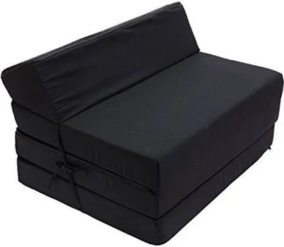 Produktbild von Best For Kids Kindersessel Schwarz Bettsessel Funktionssessel Jugend Kindermatratze zum schlafen und Spielen 3 in 1 70x200
