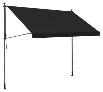 Produktbild von osoltus Balkon Klemmmarkise 300 x 130 cm Balkonmarkise Sonnenschutz Dunkelgrau