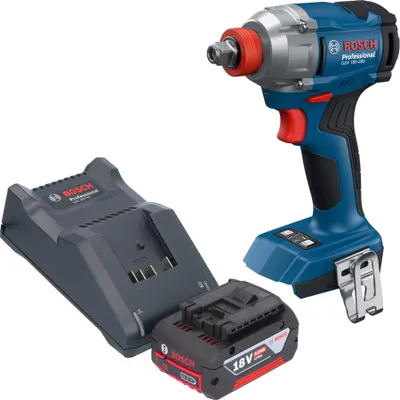Zdjęcie produktu dla Bosch GDX 18V-285 Profesjonalny akumulatorowy klucz udarowy 18 V 285 Nm 1/4'' bezszczotkowy + 1x akumulator 4,0 Ah + ładowarka