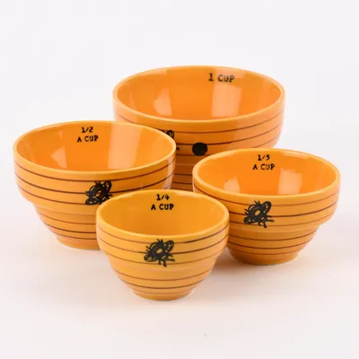 Produktbild von Tassen Messbecher Set 4-teilig Porzellan Bienenstock Sass & Belle