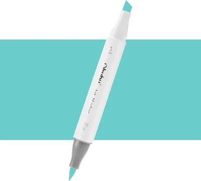 Zdjęcie produktu dla OHUHU dwustronny marker alkoholowy Brush & Chisel, G324 Aqua Blue