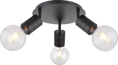 Immagine prodotto di Globo Lighting faretto in metallo nero, 3x E27