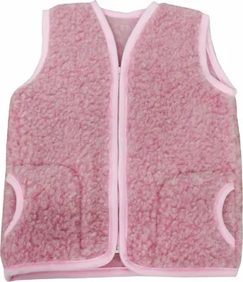 Produktbild von Warme Babyweste Kinderweste Weste aus 100% Wolle Gr. 2-3 Jahre Rosa