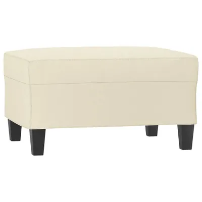 Image de vidaXL Tabouret de pied Crème 70x55x41 cm Similicuir