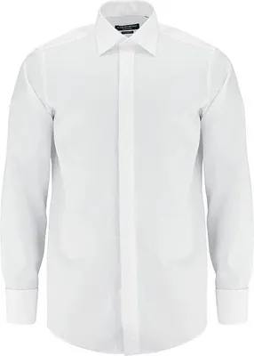 Produktbild von CASA MODA comfort fit smoking overhemd, dubbele manchet, wit