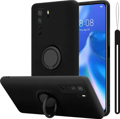 Produktbild von Cadorabo Hülle für Huawei P40 LITE 5G / NOVA 7 SE Schutz Hülle in Schwarz Handyhülle TPU Etui Case Cover