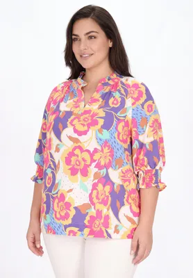 Zdjęcie produktu dla joella damska bluzka plus size - różowa, XL