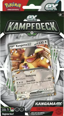 A product package for a Pokemon trading card game Kampfdeck.