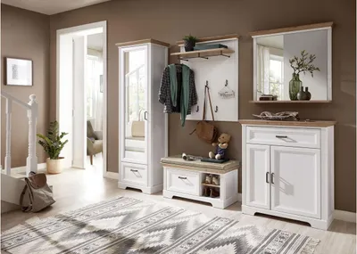 Produktbild von Garderobenset 1 Jasmin Pinie hell und Artisan Eiche 280x204 cm