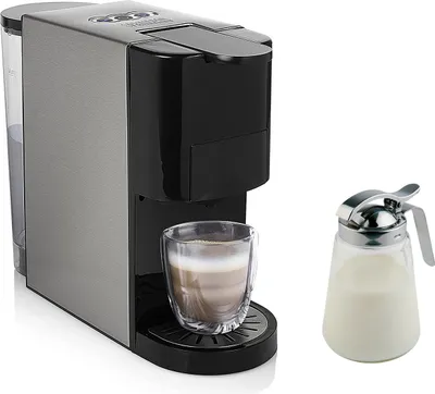 Produktbild von 4in1 Multikapsel Kaffeemaschine für Kapsel Pads & Pulver und Milchkännchen 1450W