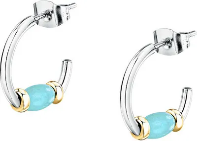Immagine prodotto di Graziosi orecchini rotondi bicolore Colori SAXQ12