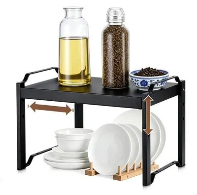 Image de Solidchoice - Étagère coulissante pour cuisine, de 32 à 53 cm, idéale pour l'organisation des placards