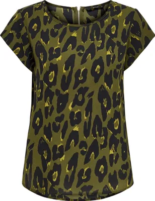 Produktbild von Print Kurzarm Bluse Basic Rundhals Blouse Shirt Oberteil ONLVIC | 34