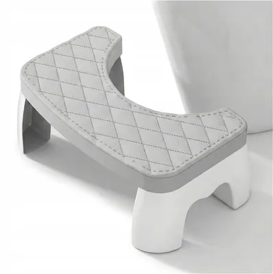 Produktbild von Toilettensitz, Badezimmer-Sitzhocker, weißer Hocker für Erwachsene und Kinder