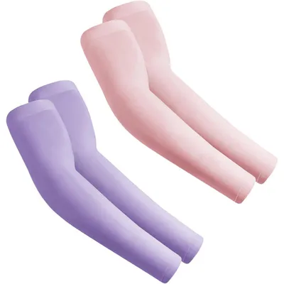 Produktbild von Armstulpen Sport 2 Paar Lila+Rosa für Damen/Herren, Gaming, Radfahren, Volleyball, Basketball