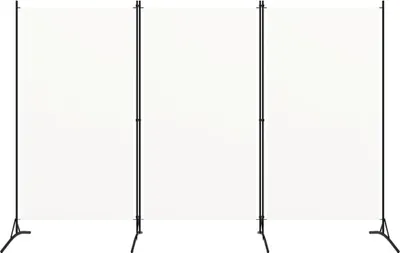 Produktbild von vidaXL 3-tlg. Raumteiler Weiß 260x180 cm Stoff