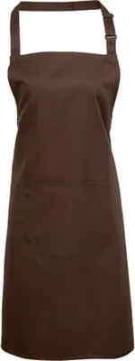 Obrázok produktu pre Premier Workwear PR154 | Colours Zástera s vreckom - 72 x 86 cm - možno prať do 60 - Farba: hnedá (približne Pantone 476) - Veľkosť: 72 x 86 cm