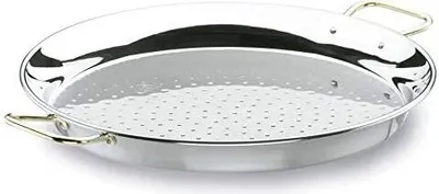 Produktbild von LACOR 60150 - Valencian Paellera 50 cm, 14 Rationen. Aus rostfreiem Stahl.