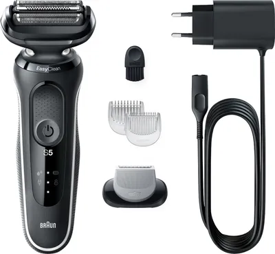 Produktbild von Braun Elektrischer Rasierer - Series 5 -  51-W1600s + BodyGroomer Aufsatz - schwarz & weiß