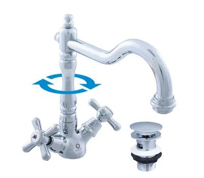 Immagine prodotto di Slezák-RAV Miscelatore per lavabo Slezák RAV Morava Retro MK121/8 Colore: cromo, Dimensione: 1/2''