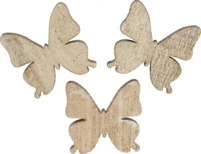 Produktbild von Streudeko Schmetterling Deko Holz Natur 2cm 144 Stk - Frühlingsdeko Tischdeko DIY, 144 Stück
