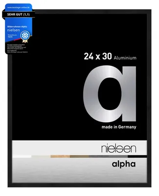 Produktbild von nielsen Aluminium Bilderrahmen Alpha, 24x30 cm, Eloxal Schwarz Matt