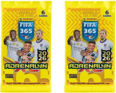 Produktbild von 2X PANINI FIFA 365 2025/2026 Adrenalyn XL Booster mit je 6 Karten | Fußball Trading Cards Road to FIFA World Cup 2026™