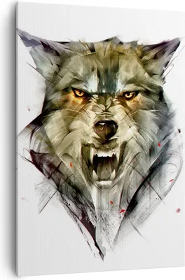 Produktbild von Bild auf Leinwand - Leinwandbild - Einteilig - Wolf Tier Wald - 70x100cm - Wand Bild - Wanddeko - Wandbilder - Leinwanddruck - Kunstdruck - Wanddekoration - Leinwand bilder - Wandbild - PA70x100-4070