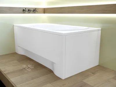Produktbild von BADLAND Badewanne Rechteck Gracja 170x75 mit Acrylschürze, Füßen und Ablaufgarnitur GRATIS