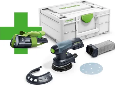 Immagine prodotto di Levigatrice rotorbitale a batteria Festool ETSC 125-Basic-ERGO 18 V 125 mm brushless ( 577030 ) + 1x batteria ricaricabile 3,0 Ah + systainer - senza caricabatterie