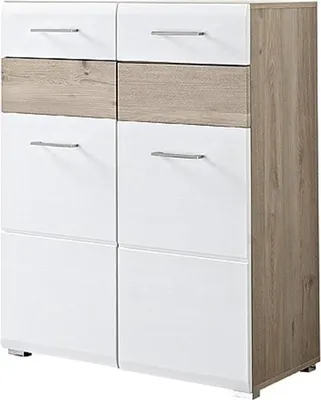 Produktbild von Schuhschrank Funny weiß und Silbereiche Breite ca. 84 cm