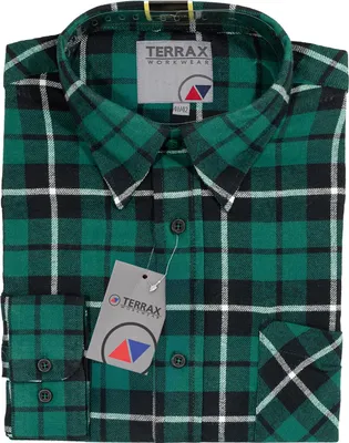 Produktbild von TERRAX Bekleidung 81032-4200 Flanellhemd 105 cm grün Größe