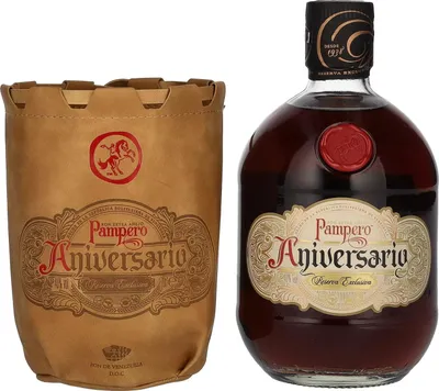 Image de Pampero Aniversario Reserva Exclusiva Ron Extra Añejo 40% Vol. 0,7l in Ledertasche