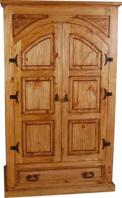 Produktbild von MiaMöbel Schrank Mexico Möbel 108x184x66 cm Landhausstil Massivholz Pinie Honig