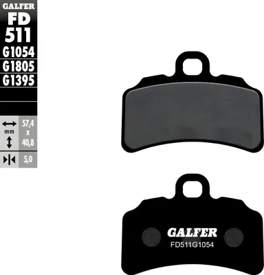 Obrázek produktu pro Brzdové destičky Galfer FD511G1054 polokovové