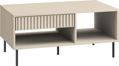 Zdjęcie produktu dla FURNLUX Stolik kawowy Sophie Beige 100cm / Kolor główny: beżowy / Wymiary: 100 x 45 x 60 cm