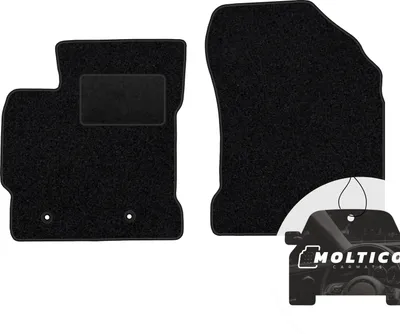 Produktbild von moto-MOLTICO Vorne Fußmatten Auto Velours Autoteppiche Schwarz Automatten Set 2-teilig passend für Toyota Auris II 2013-2018