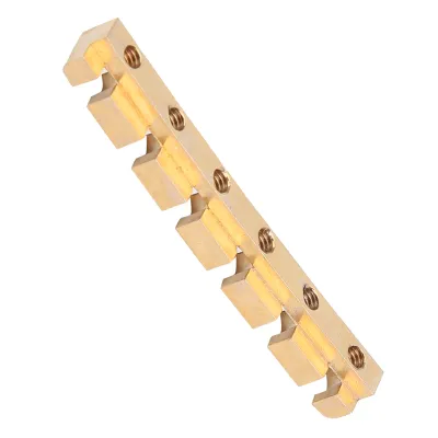 Image de Ecrou de corde,Ecrou de corde en laiton,Ecrou de corde ajustable,Ecrou de basse électrique 6 cordes,Ecrou de guitare,Accessoires pour pièces de guitare