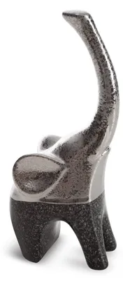 Zdjęcie produktu dla Figurka dekoracyjna słoń srebrny LEO 10x7x22 cm