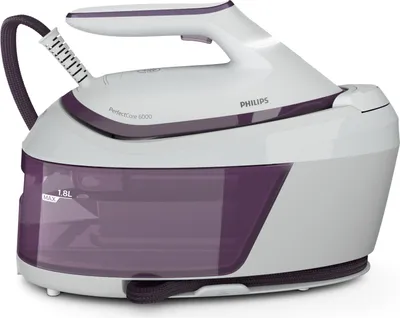 Obrázek produktu pro Parní žehlicí stanice Philips řady 6000 PerfectCare PSG6020/30, 2400 W, 500 g/min, deska SteamGlide Plus, 6,5 bar, 1,8 l, 130 g/min