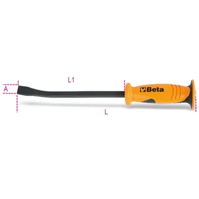 Zdjęcie produktu dla Łom Beta Tools z płaskimi, wygiętymi końcówkami 965 450