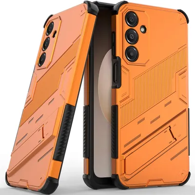 Obrázek produktu pro Pouzdro pro Samsung Galaxy A16 5G/4G Hybridní PC TPU Nárazuvzdorné Ochranné Pouzdro s Funkcí Stojanu Pomerančový