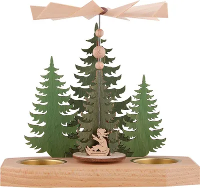 Produktbild von 1-stöckige Pyramide Tannen - Winterkinder (16,5cm) von Kreißl