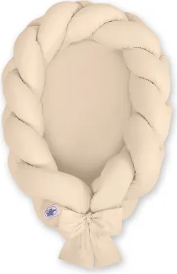 Produktbild von Geflochtenes Babynestchen 2 in 1 Bettumrandung Kokon für Baby - beige von KleinBaby