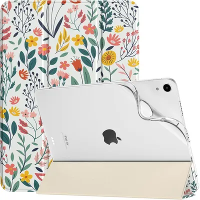 Immagine prodotto di Custodia per iPad Air da 11 pollici (M3/M2) 2025/2024, iPad Air 5/4 2022/2020, sottile, retro opaco traslucido, supporto integrato, con funzione di ricarica per Apple Pencil