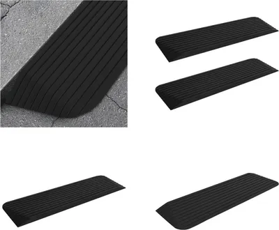 Obrázok produktu pre vidaXL Rampy na spanie 2 ks 110x32x3,8 cm guma - Rampy na spanie - Rampy na spanie - Cestné rampy - Cestné rampy