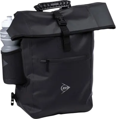 Obrázok produktu pre Dunlop 4v1 batoh na bicykel 25L - batoh na kolieskach - vodotesný batoh - taška na bicykel s háčikom na nosič batožiny - batoh na kolieskach s popruhom cez rameno - čierny