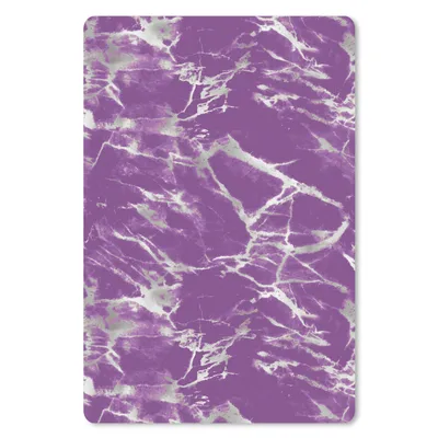 Produktbild von MuchoWow® Mauspad Mousepad Violett - Weiß - Marmor - Muster 18x27 cm - Mousepads - Maus Mat - Pad - Mausunterlage